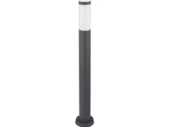 LED Wegeleuchte aus Edelstahl in Anthrazit & Opal, Höhe 80cm
