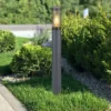LED Wegeleuchte aus Edelstahl in Anthrazit & Rauch, Höhe 80cm