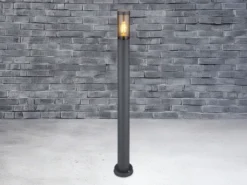 LED Wegeleuchte aus Edelstahl in Anthrazit & Rauch, Höhe 110cm