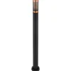 LED Wegeleuchte aus Edelstahl in Schwarz & Kupfer, Höhe 110cm