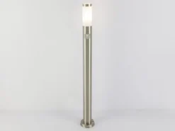 LED Wegeleuchte aus Edelstahl Silber mit Bewegungsmelder, Höhe 110cm