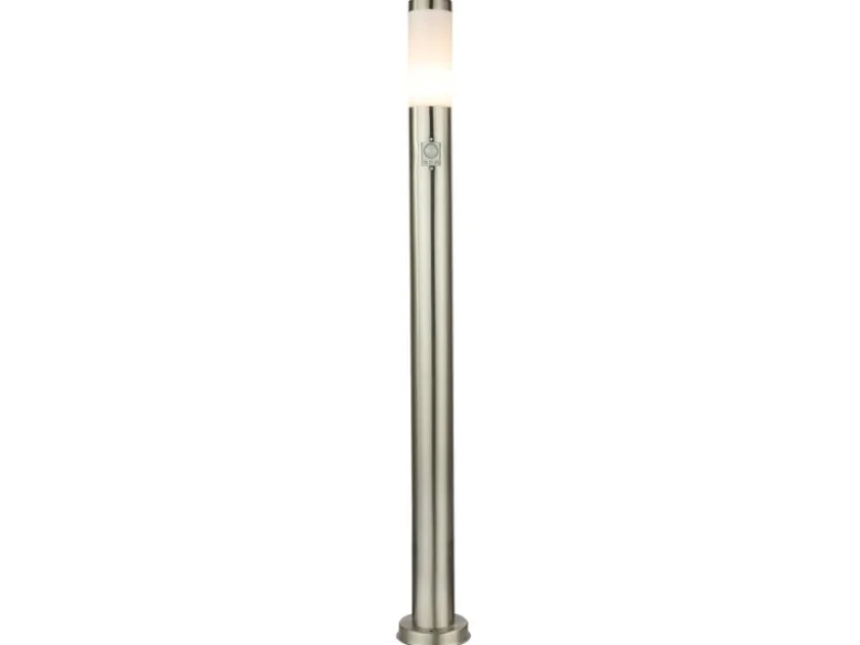 LED Wegeleuchte aus Edelstahl Silber mit Bewegungsmelder, Höhe 110cm