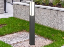 LED Wegeleuchte 2er Set eckig in Anthrazit, Höhe 155cm, IP54