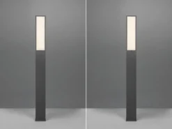 LED Wegeleuchte 2er Set eckig in Anthrazit, Höhe 155cm, IP54