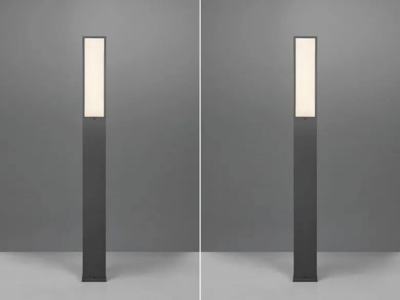 LED Wegeleuchte 2er Set eckig in Anthrazit, Höhe 155cm, IP54