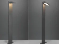 LED Wegeleuchte 2er Set schwenkbar in Anthrazit, Höhe 100cm, IP54