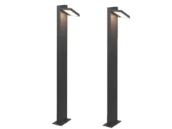 LED Wegeleuchte 2er Set schwenkbar in Anthrazit, Höhe 100cm, IP54