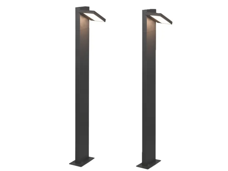 LED Wegeleuchte 2er Set schwenkbar in Anthrazit, Höhe 100cm, IP54