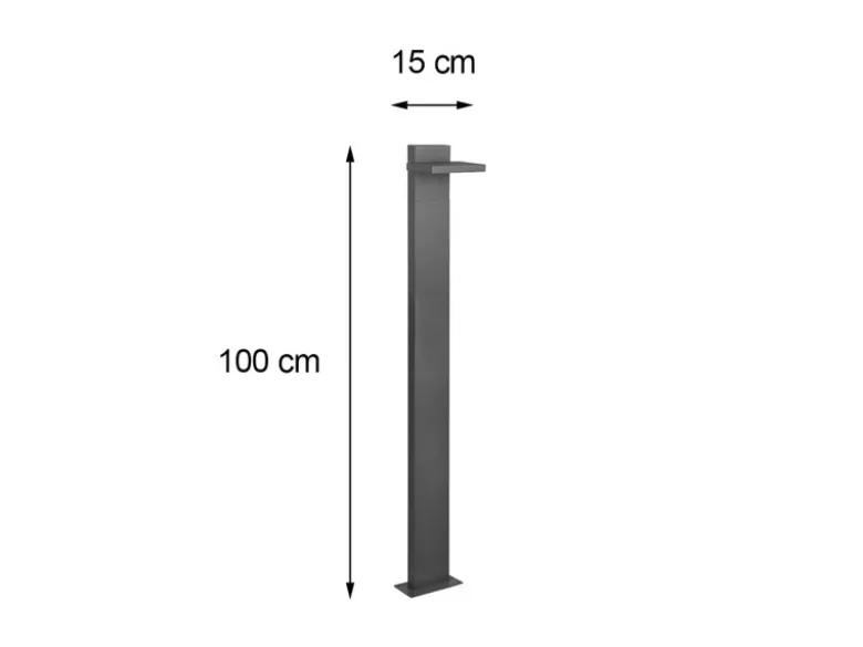 LED Wegeleuchte 2er Set schwenkbar in Anthrazit, Höhe 100cm, IP54
