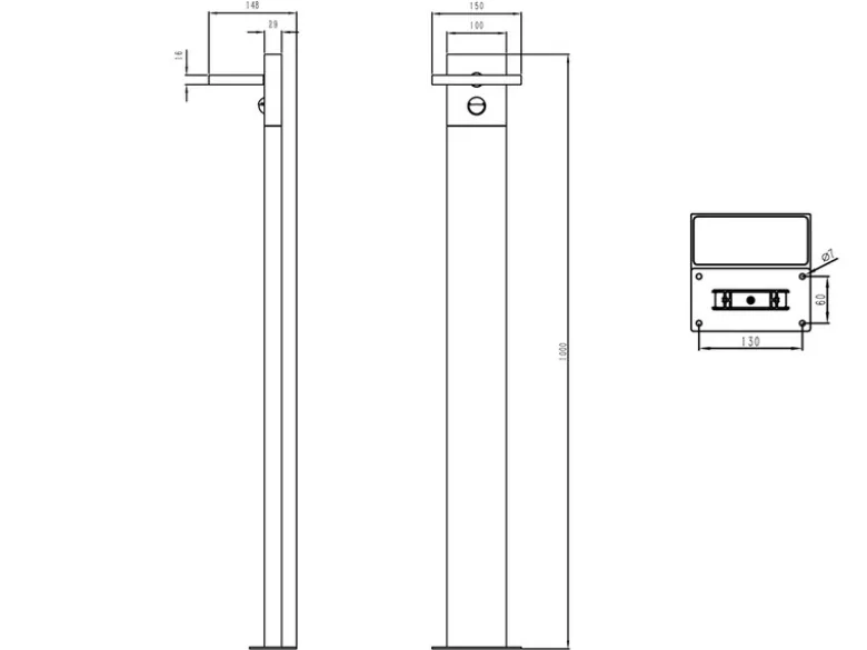 LED Wegeleuchte 2er Set schwenkbar mit Bewegungsmelder in Anthrazit