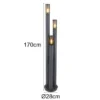 LED Wegeleuchte 3-flammig aus Edelstahl in Anthrazit & Rauch, Höhe 170cm