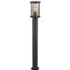 LED Wegeleuchte Gartenlaterne aus Edelstahl mit Rauchglas, Höhe 100cm