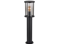 LED Wegeleuchte Gartenlaterne aus Edelstahl mit Rauchglas, Höhe 60cm