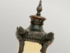 LED Wegeleuchte im Jugendstil mit Amberglas, Höhe 117cm