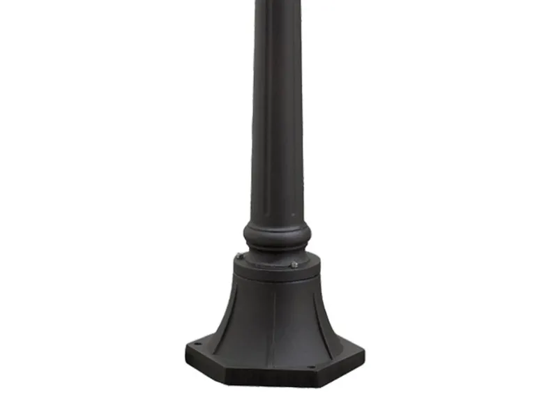 LED Wegeleuchte im Landhausstil, Gartenlaterne Schwarz, Höhe 118cm