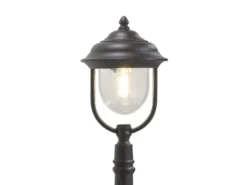 LED Wegeleuchte im Landhausstil, Gartenlaterne Schwarz, Höhe 118cm