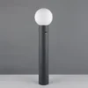 LED Wegeleuchte in Anthrazit mit Glaskugel & Bewegungsmelder, Höhe 80cm