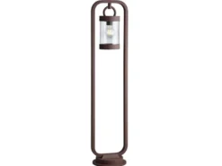 LED Wegeleuchte Landhausstil, Laterne in Rostoptik, Höhe 100cm