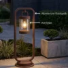 LED Wegeleuchte Landhausstil, Laterne in Rostoptik, Höhe 60cm
