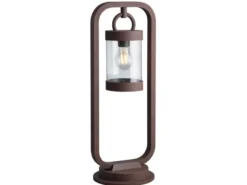 LED Wegeleuchte Landhausstil, Laterne in Rostoptik, Höhe 60cm