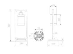 LED Wegeleuchte Landhausstil, Laterne in Rostoptik, Höhe 60cm