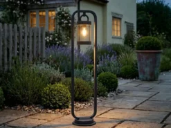 LED Wegeleuchte Landhausstil, Laterne in Anthrazit, Höhe 100cm