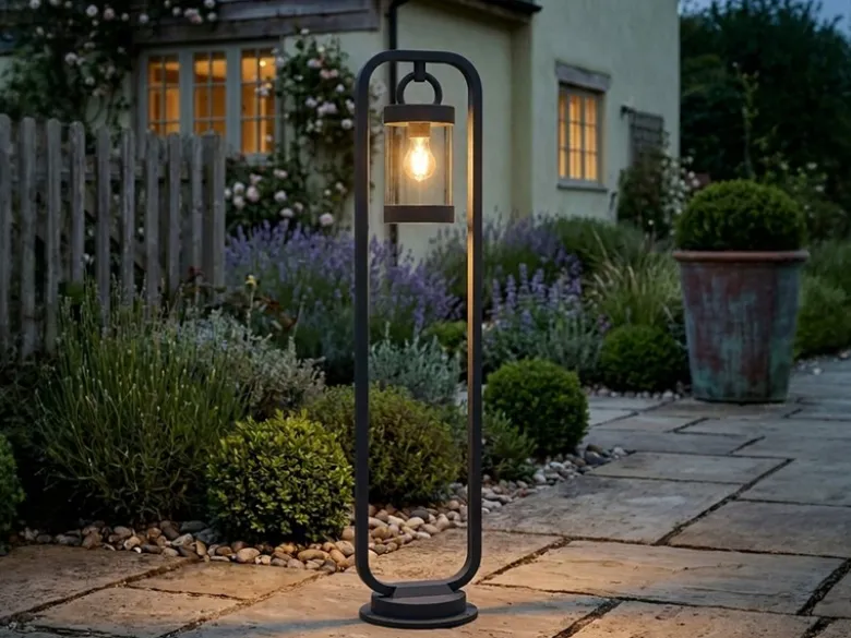 LED Wegeleuchte Landhausstil, Laterne in Anthrazit, Höhe 100cm