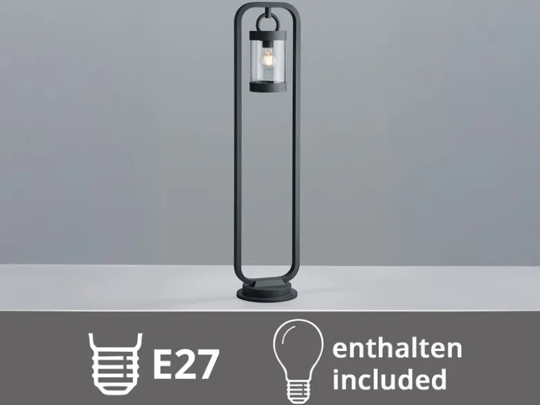 LED Wegeleuchte Landhausstil, Laterne in Anthrazit, Höhe 100cm