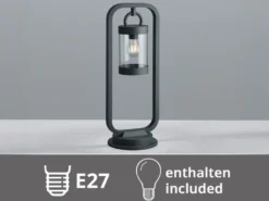 LED Wegeleuchte Landhausstil, Laterne in Anthrazit, Höhe 60cm