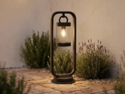LED Wegeleuchte Landhausstil, Laterne in Anthrazit, Höhe 60cm