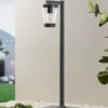 LED Wegeleuchte Laterne aus Aluminium Anthrazit, Höhe 100cm