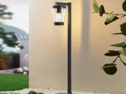 LED Wegeleuchte Laterne aus Aluminium Anthrazit, Höhe 100cm