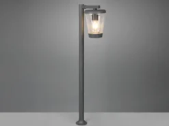 LED Wegeleuchte Laterne aus Aluminium Anthrazit, Höhe 100cm