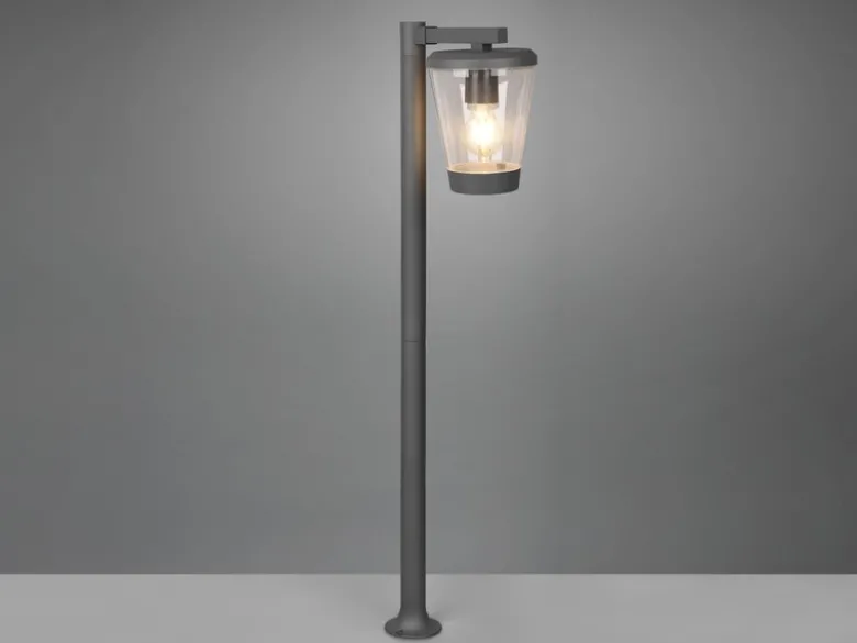 LED Wegeleuchte Laterne aus Aluminium Anthrazit, Höhe 100cm