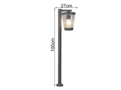 LED Wegeleuchte Laterne aus Aluminium Anthrazit, Höhe 100cm