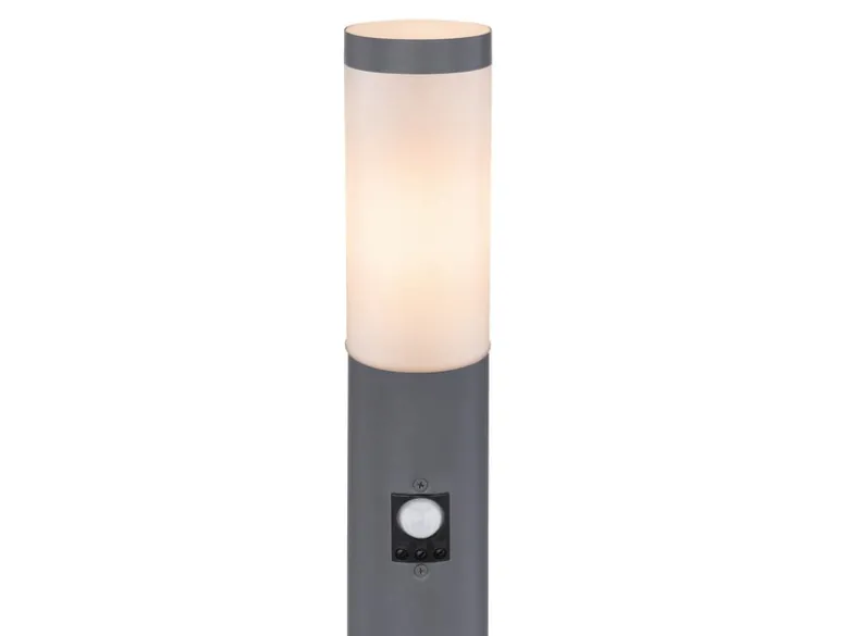 LED Wegeleuchte mit Bewegungsmelder in Anthrazit & Opal, Höhe 110cm