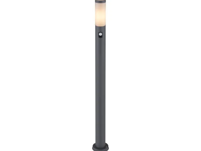 LED Wegeleuchte mit Bewegungsmelder in Anthrazit & Opal, Höhe 110cm