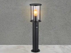 LED Wegeleuchte mit Bewegungsmelder aus Edelstahl mit Rauchglas, H: 60cm