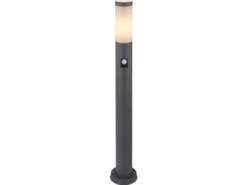 LED Wegeleuchte mit Bewegungsmelder in Anthrazit & Opal, Höhe 80cm