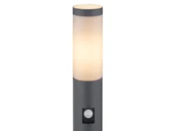 LED Wegeleuchte mit Bewegungsmelder in Anthrazit & Opal, Höhe 80cm