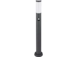 LED Wegeleuchte mit Bewegungsmelder in Anthrazit & Opal, Höhe 80cm