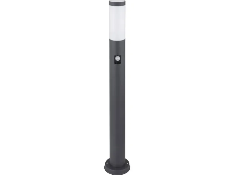 LED Wegeleuchte mit Bewegungsmelder in Anthrazit & Opal, Höhe 80cm