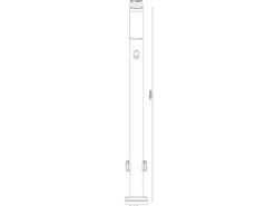 LED Wegeleuchte mit Bewegungsmelder & Steckdosen in Silber, H 110cm