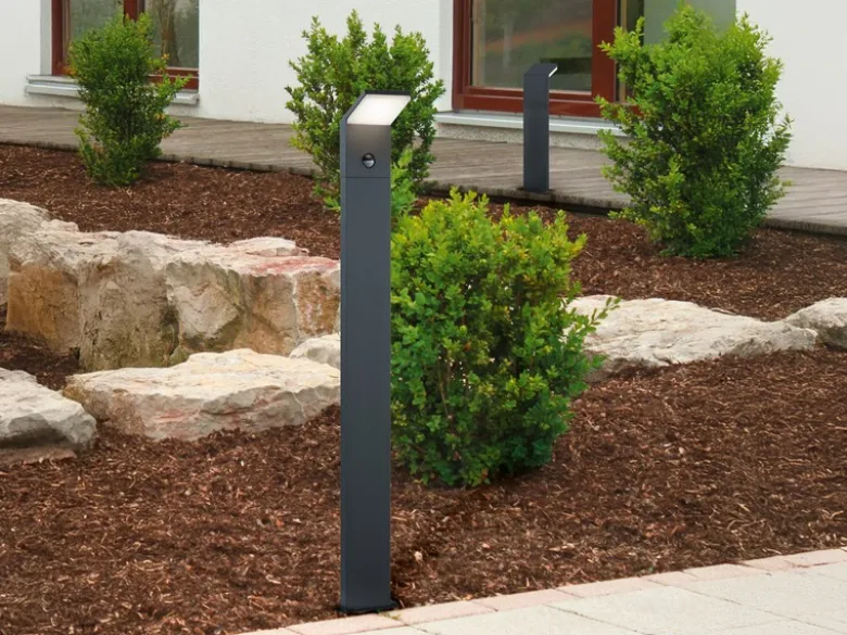 LED Wegeleuchte PEARL mit Bewegungsmelder, Anthrazit Höhe 100cm