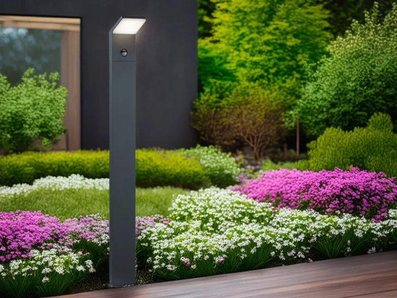 LED Wegeleuchte PEARL mit Bewegungsmelder, Anthrazit Höhe 100cm
