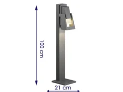 LED Wegeleuchte POTENZA, Aluminium Schwarz, Höhe 100cm