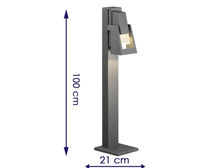 LED Wegeleuchte POTENZA, Aluminium Schwarz, Höhe 100cm