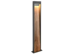 LED Wegeleuchte SALMON in Anthrazit & Holzoptik, Höhe 100cm