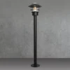 LED Wetterfeste Pollerleuchte aus Edelstahl, Schwarz Höhe 100cm