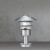LED Wetterfeste Sockelleuchte aus Edelstahl, Silber Höhe 30,5cm